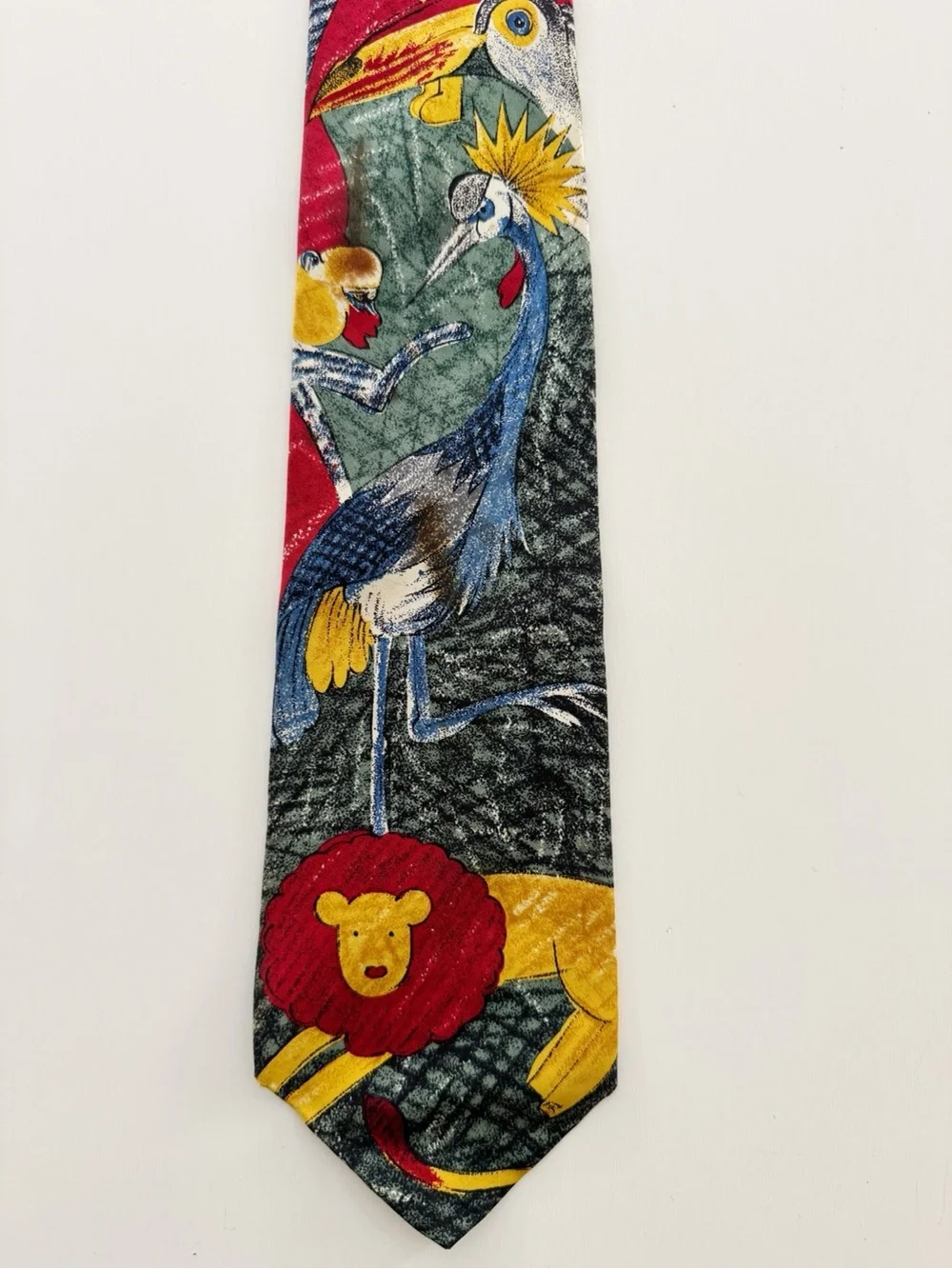 Vintage 1991 World Wildlife Fund Design No. 104 Silk Tie